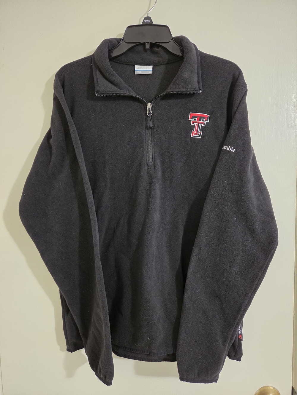 Columbia Texas Tech Red Raiders Polartec Fleece Quarter Zip Pullover Mens Medium